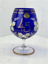 Фужер Юбилейный (45 лет) Синяя лепка, 14 см 000356