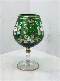 Фужер Юбилейный (55 лет) Зеленая лепка, 16 см 000373