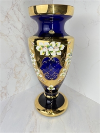 Ваза Кубок 40 см Синяя лепка 000316