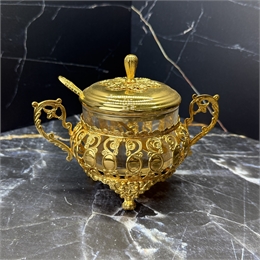 Сахарница с ложкой zlata (RNA-140027-gold), Rosenberg 000424