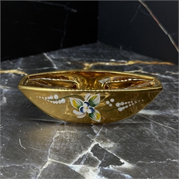 Подсвечник Лодочка 13 см, хрусталь с лепкой 000843