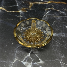 Подставка для колец 10 см, хрусталь с золотом 000854