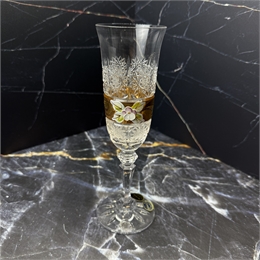 Набор бокалов для шампанского 200 мл, 6 штук, хрусталь с лепкой, Rossi 001116