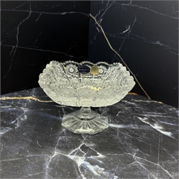 Конфетница квадратная на ножке 13 см (57110) хрусталь снежинка 001177