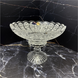 Конфетница на ножке 15 см (1830) хрусталь снежинка 001196