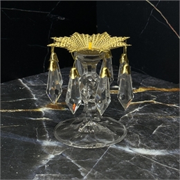 Подсвечник 8 см, с подвесками (арт. 184), хрусталь 001238