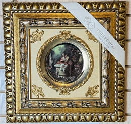 Панно Настенное 47 х 47 см Юноша и Девушка сидя на колонне 000740