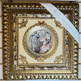 Панно Настенное 47 х 47 см Юноша и Девушка в розовом платье 000709