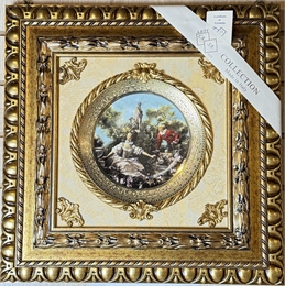 Панно Настенное 53 х 53 см Юноша в красной кофте с девушкой на фоне статуи 000746