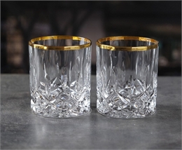 Набор стаканов для виски RCR Opera 300мл золото (2 шт) 69330