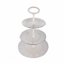 Горка  трехярусная  "Бернадот Платина" Bernadotte (тарелки 25/19/15,5 см) ББ2965