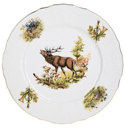 Набор тарелок 21 см 6 шт "Бернадот Охота" Bernadotte (декор животных в ассортименте) ББ78735