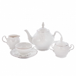 Сервиз чайный на 6 персон 15 предметов "Бернадот Платина" Bernadotte ББ43366