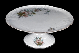 Тортница на ножке 32 см "Зеленый цветок" Bernadotte ББ10567