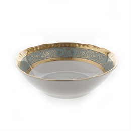 Набор салатников 13 см 6 штук "Констанция Бирюза с золотом" Thun ББ37020