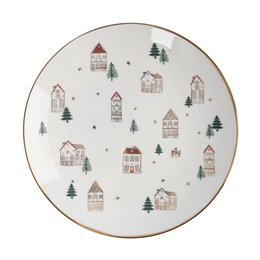 Тарелка 19 см "Домики и ели" ББ85700