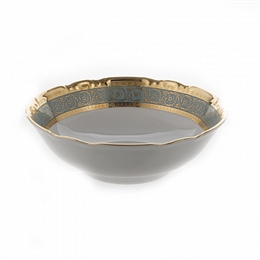 Набор салатников 16 см 6 штук "Констанция Бирюза с золотом" Thun ББ37021