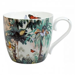 Кружка 425 мл "Jungle heritage by Binny Talib" зелёная 13,1x8,9 см Костяной фарфор ББ83494