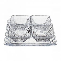 Набор сервировочный 5 предметов "Marble" (4 салатника плюс поднос) ББ56350