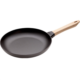Сковорода круглая, 26 см, с деревянной ручкой, черная Staub ББ61153