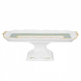 Рулетница на ножке 26 см Бирюза с золотом ББ72156