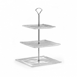 Горка трёхъярусная 25см."Infinity" прозрачная IVV ББ82435