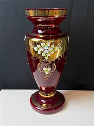 Ваза Кубок (567) 45 см Красная лепка смальта 001438