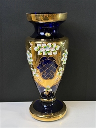 Ваза Кубок 40 см Синяя лепка 000316