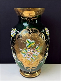 Ваза 40 см КУБО Зеленая лепка 000032