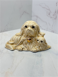 Фигурка Собачка с щенком, бежевая, 263666 (7 см) 000957