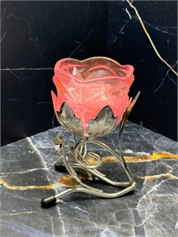 Подсвечник 11 см розовый (4528) / Rosenberg 001488