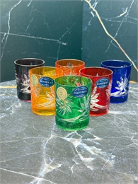 Набор стопок 60 мл (6 шт) Цветной кристаллит, разноцветные 000285