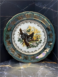 Настенная тарелка 24 см Зеленая охота (Глухарь) 000750