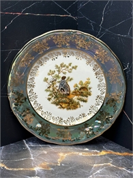 Настенная тарелка 19 см Зелёная охота (Куропатка) 000748