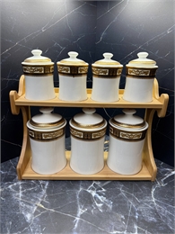 Набор банок для специй на подставке 7 предметов 000318