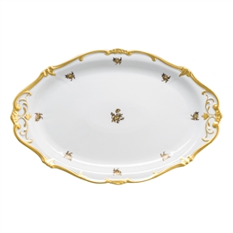 Блюдо овальное 36 см "Роза золотая" ББ332