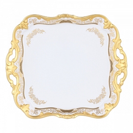 Блюдо квадратное 30 см "Симфония золотая" ББ169