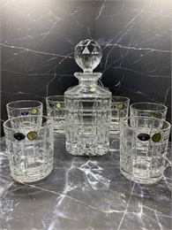 Набор для виски TIMESQUARE (1 штоф 800 мл + 6 стаканов 320 мл) Crystal BOHEMIA 000908