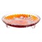Тарелка на ножках оранжевая Цветной хрусталь18 см - фото 11073