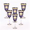 Анжела Набор фужеров для вина синяя Bohemia Версаче (6 шт) - фото 13656