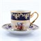 Набор кофейных пар мокко Thun Констанция Кобольт Полевой цветок 115мл (6 пар) - фото 14936
