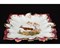 Блюдо фигурное квадратное Queen's Crown Охота красная 32 см - фото 15607