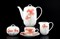 Кофейный сервиз Thun Леон красные маки 6 персон 17 предметов - фото 16348