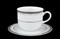 Набор чайных пар Thun Опал Платиновая лента 270мл (6 пар) - фото 16503