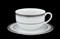 Набор чайных пар Thun Опал Платиновая лента 280мл (6 пар) - фото 16504