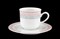 Набор кофейных пар Thun Яна Серый мрамор с розовым кантом 145мл (6 пар) - фото 16572