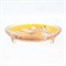 Тарелка на ножках желтый Bohemia Цветной хрусталь 18 см - фото 16632