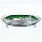 Тарелка на ножках зеленая Bohemia Цветной хрусталь 18 см - фото 16633