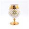 Набор бокалов для бренди Лепка белая золотая ножка 400мл(6 шт) - фото 17711