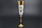 Набор фужеров для шампанского 180 мл Лепка белая U-R золотая ножка (6 шт) - фото 17721